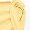 Sexy Yellow Asymmetric Long Dress Women Pleated Slim Sleeveless Zipper Maxi Dresses Female 2025 Summer Party Club Dresses New - Image 5